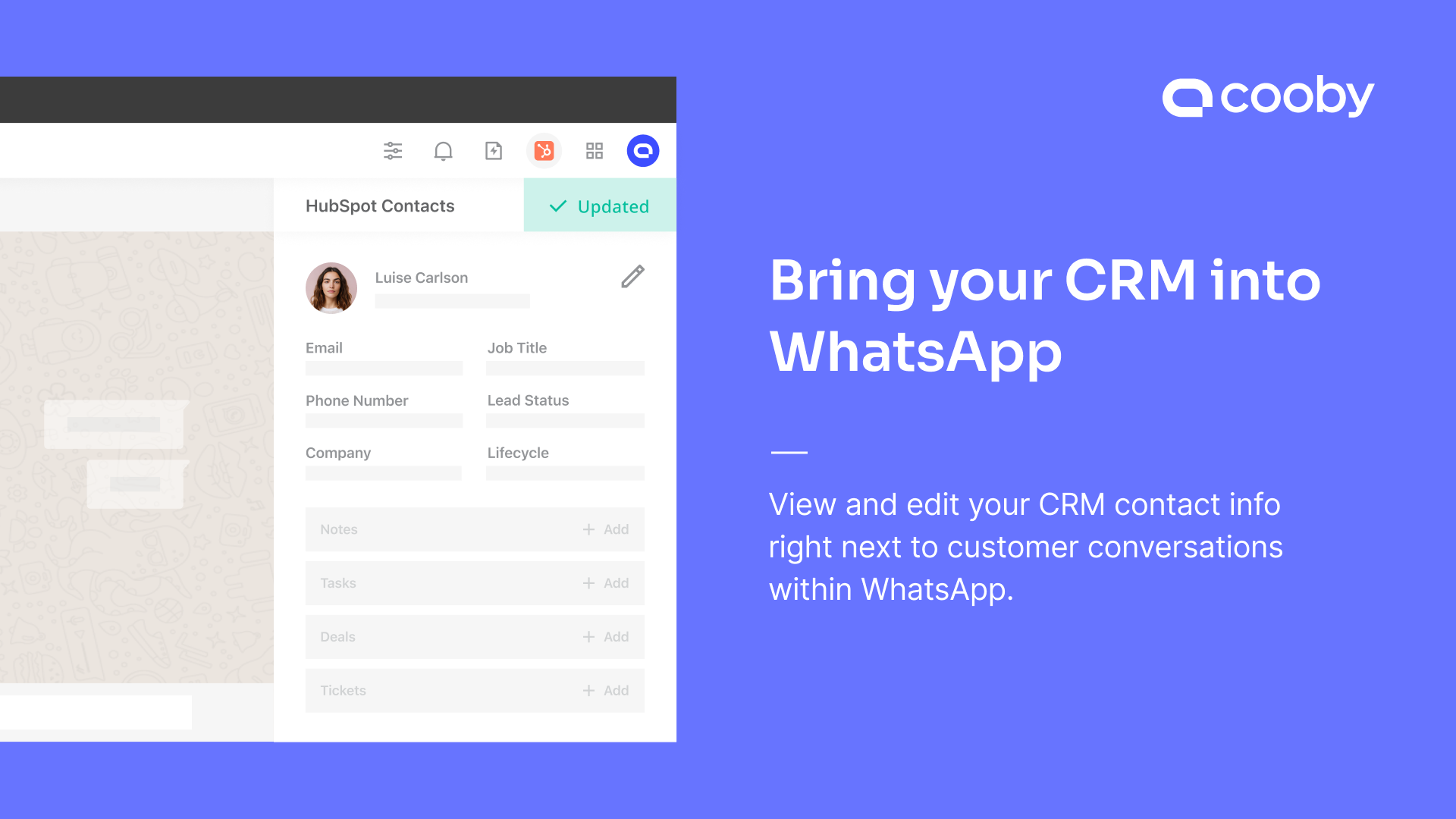 Bring your CRM into WhatsApp